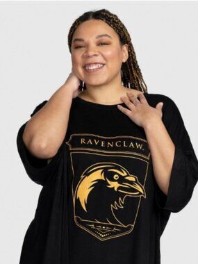 NEW- HARRY POTTER RAVENCLAW GOLD - OODIE SLEEP TEE - ONE SIZE